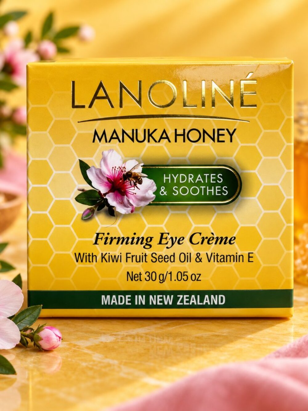 Lanoline Manuka Honey Age Defying Eye Cream Crème Kiwi Fruit Vitamin E Hydrates